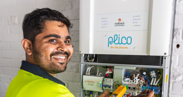 Redback installation team happy