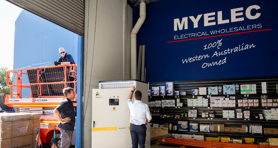 Myelec solar and battery installation