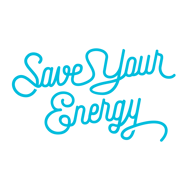 save your energy light blue